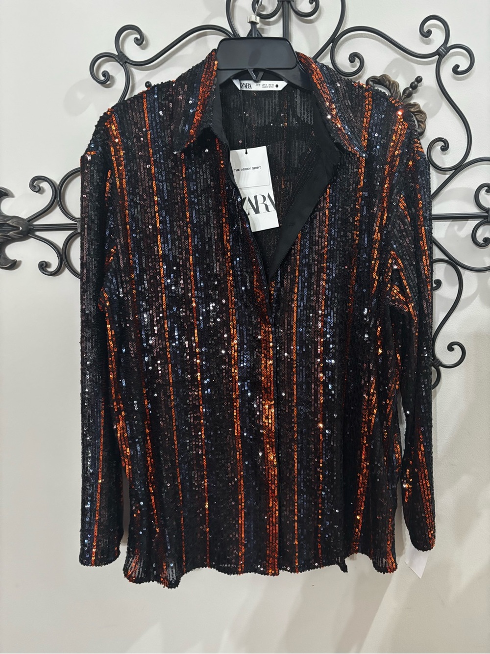 Zara Sequined top Size Medium